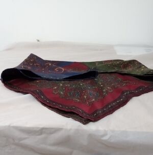 The Taj Mahal by Ashear 100% Italian 60's Silk Scarf-Handrolled Size:19" x 18.5"